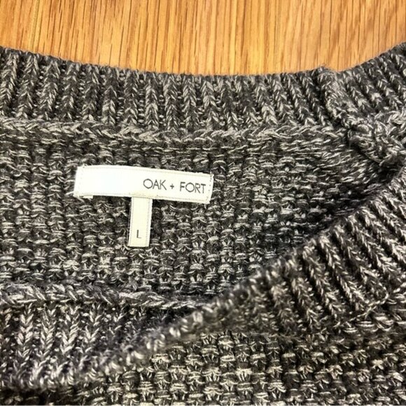 Oak + Fort Dark Grey Oversized Knit Sweater - L - Picture 7 of 12